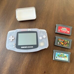 Nintendo Game Boy Advance Bundle Glacier OEM Shell